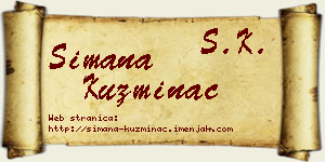 Simana Kuzminac vizit kartica